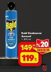 RAİD SİNEKSAVAR AEROSOL 300 ML fiyat ve kampanya bilgisi